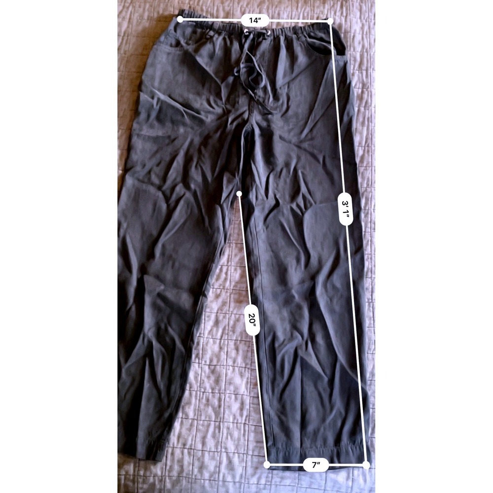 Bella Dahl Black Drawstring Elastic Waist Jogger Pants Small Straight Leg Casual - Picture 4 of 5